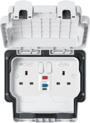 K56231GRY 2位13A防漏電插座