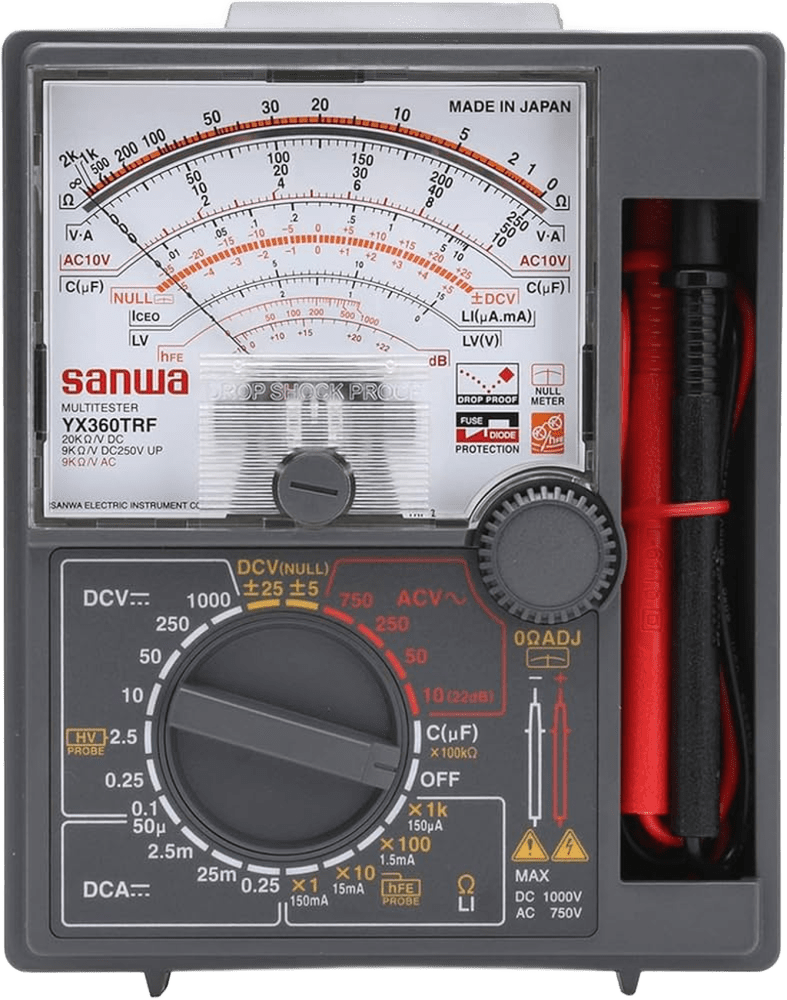 SANWA YX360TRF 指針式萬用電錶正面