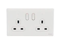 13A 2 Gang Socket
